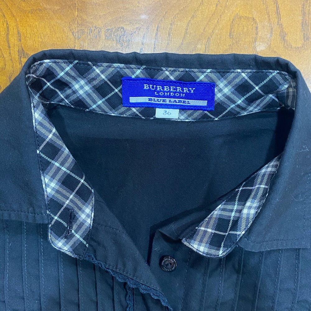 Burberry Black Button Down Top - image 8